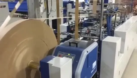 Zenbo Brand Fully Automatic Digital Sheet Feeding Assembling Brown Craft Shopping Square Bottom Kraft Paper Bag Making Machine 