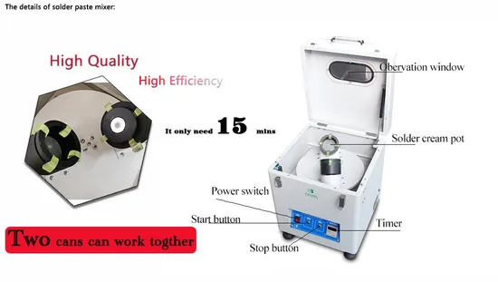 Automatic PCB Solder Paste Mixer Machine for SMT Assembling Line 